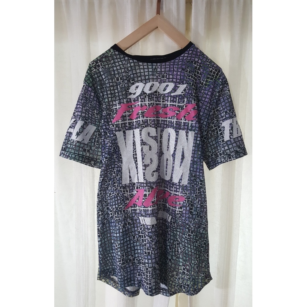 H&M Long-fit Mesh K-pop/Hip-hop Style Top